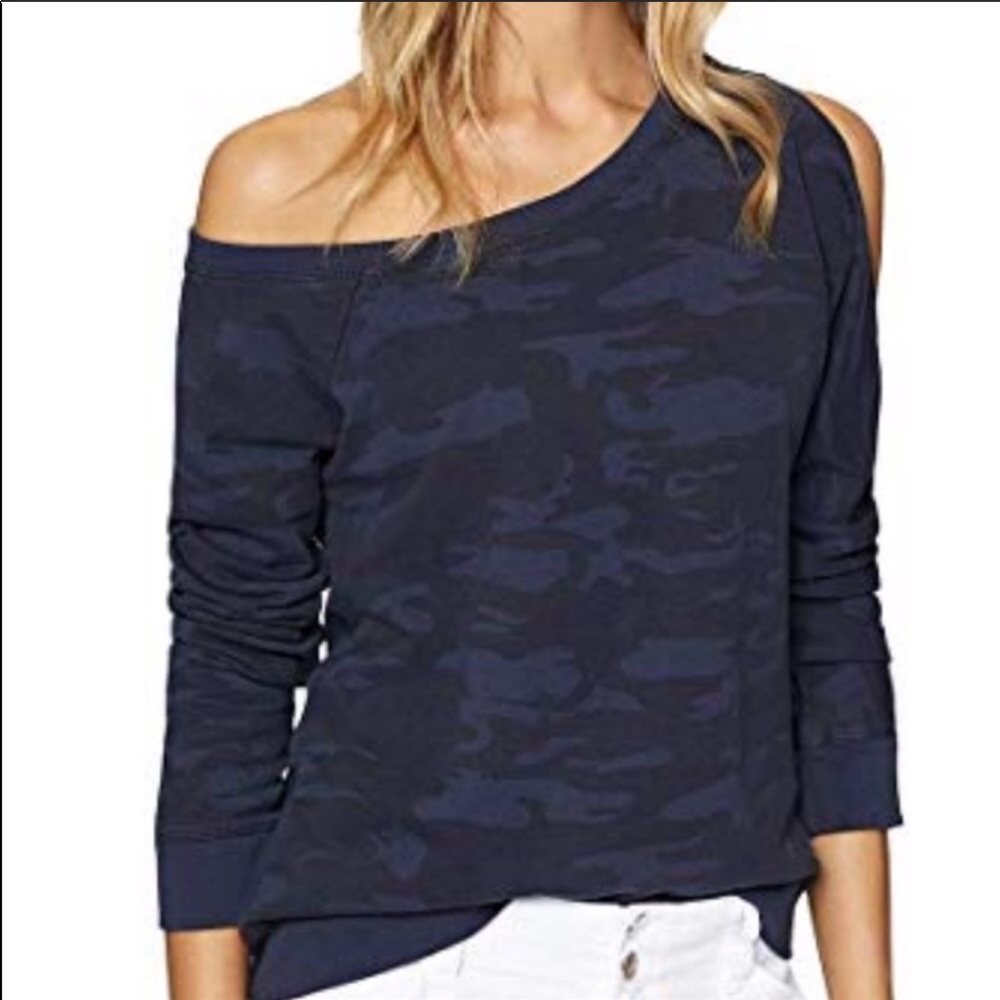 NWOT Sanctuary Alexi Navy Camo Sweatshirt